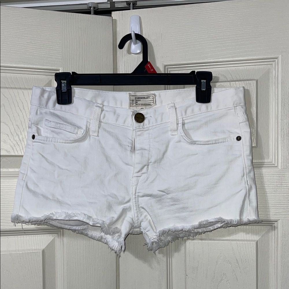 Current Elliot women's White Denim Shorts.  #0289